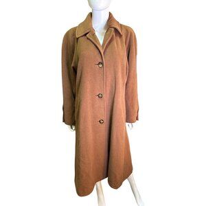 Regency Vintage Womens Long PeaCoat Pure Camel Hair Brown Winter Sz Missing EUC